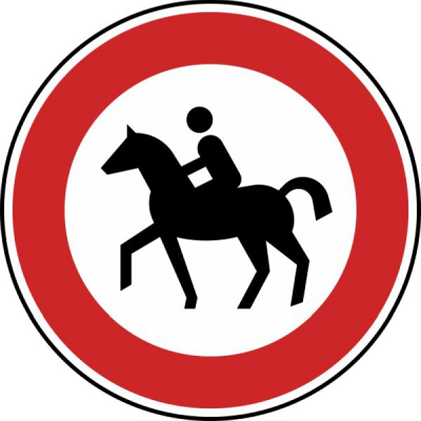 Stein HGS Verbot für Reiter Nr. 257-51, 420mm /RA2/Flachform 3mm, 257-51-123