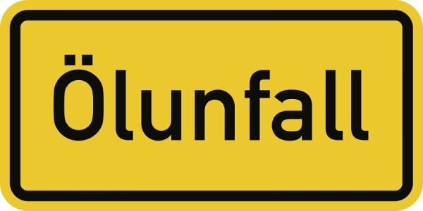 Moedel Ölunfall, Aluminium, reflektierend RA1 (Typ 1), 600x300 mm, 55111