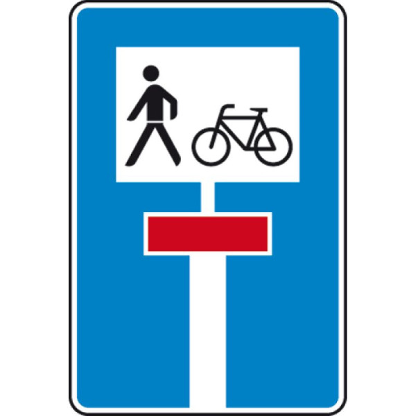 Stein HGS Für Radverkehr und Fußgänger durchlässige Sackgasse Nr. 357-50, 600 x 900 mm, Flachform 3 mm, RA1, 357-50-213