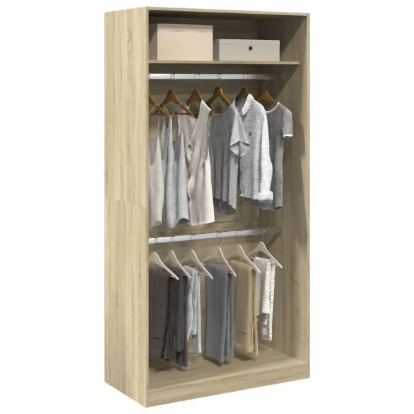 vidaXL Kleiderschrank Sonoma-Eiche 100x50x200 cm Holzwerkstoff, 3307803