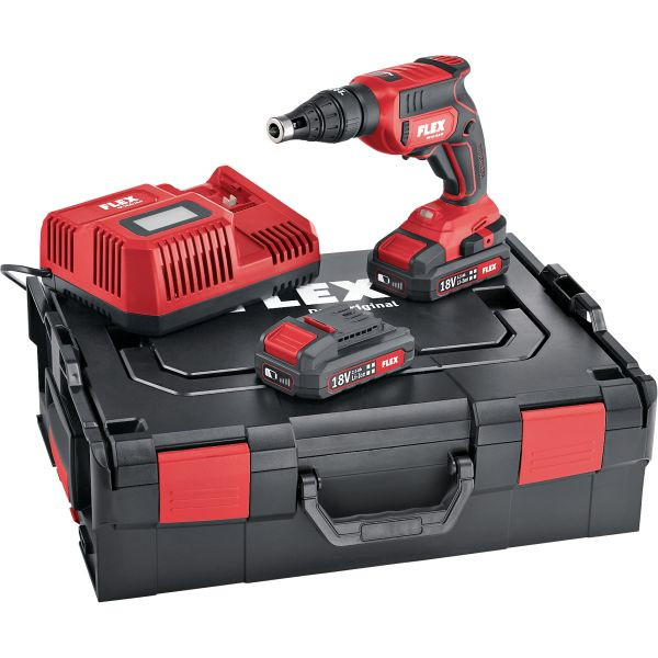FLEX Akku-Trockenbauschrauber 18,0 V DW 45 18.0-EC/2.5 Set, 467146