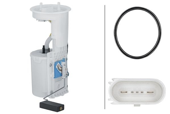 HELLA Kraftstoff-Fördereinheit, 12V, elektrisch, 4-polig, mit Dichtung, 8TF 358 302-801