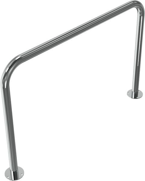 Schake Edelstahlbügel Ø 48 mm für Dübel Befestigung, ohne Querholm, Gesamtbreite 1200 mm, 449_13P