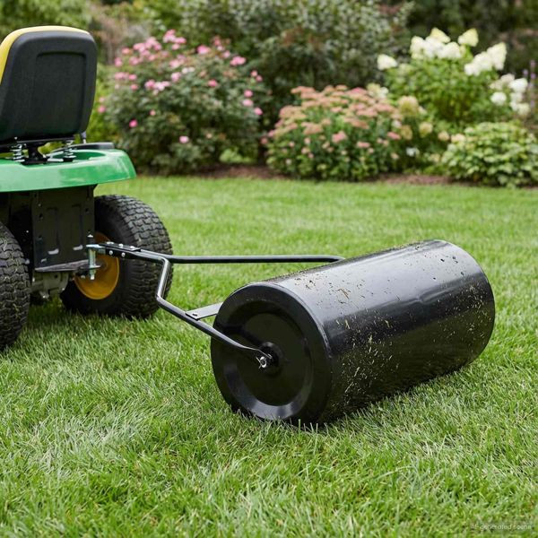 vidaXL Garten-Rasenwalze Schwarz 120 x 99 cm Eisen, 42032342