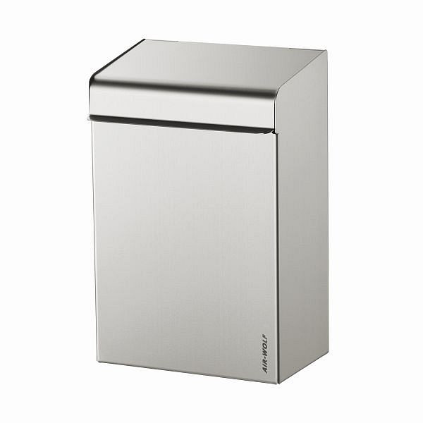 Air Wolf Hygieneabfallbehälter ohne Beutelspender, Serie Lobo, H x B x T: 342 x 220 x 153 mm, Edelstahl beschichtet, 40-601