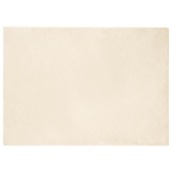 vidaXL Kunstfell Hasen Teppich Creme 200 x 280 cm Polyester, 42021661