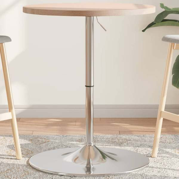 vidaXL Bartisch Ø60x90,5 cm Massivholz Eiche, 3270631, 8721102449178