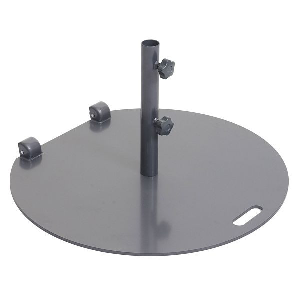 Mendler Sonnenschirmständer HWC-A33, Schirmständer Sonnenschirmfuß Sonnenschirmhalter, rollbar, Metall, 22kg Ø 69cm, grau, 75914