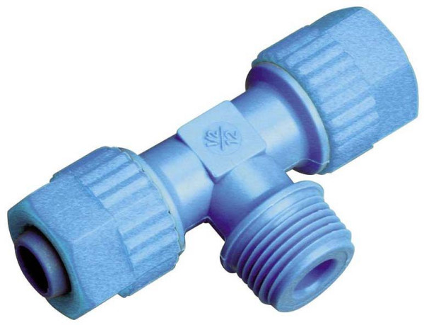 timmer A-TEk-12/9-3/8-PP, T-Einschraubverschraubung - konisch, Polypropylene, VE: 10 Stück, 01010538