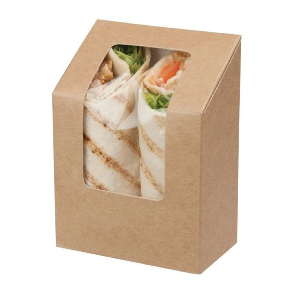 Colpac Zest Kompostierbare Wrapboxen mit Acetat-Sichtfenster, VE: 500 Stück, FA391