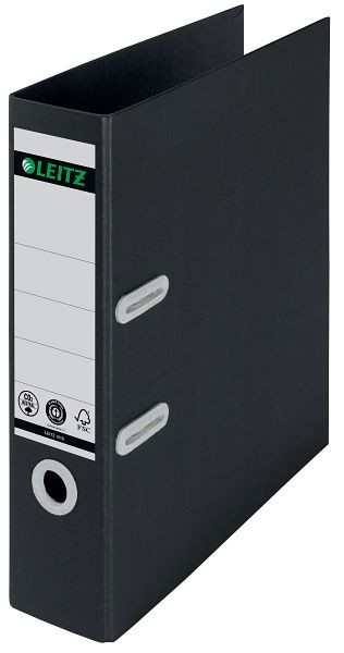 LEITZ 1018 Qualitäts-Ordner Recycle 180°, A4, 80 mm, klimaneutral, schwarz, 1018-00-95