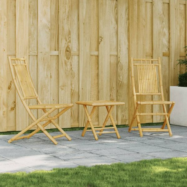 vidaXL 3-tlg. Bistro-Set Bambus, Top-Qualität, strapazierfähig, 3278522