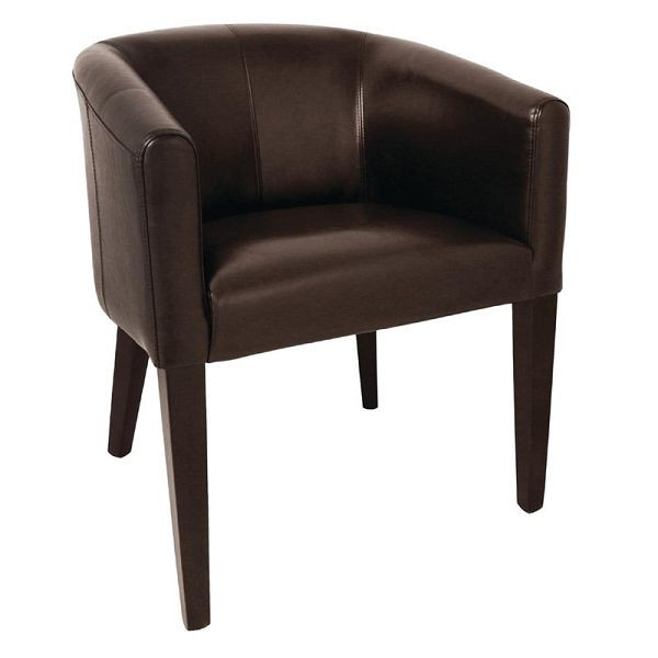 Bolero Esszimmerssessel Kunstleder dunkelbraun, Sitzhöhe: 49,5 cm, CE593