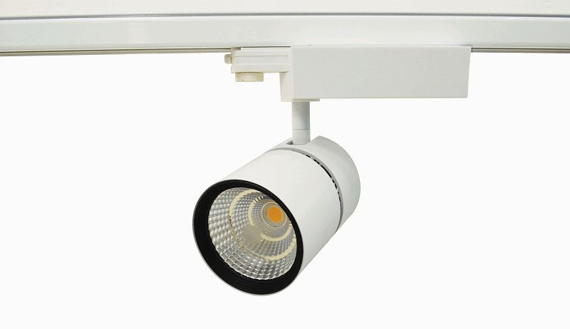 LEDAXO LED-Stromschienenstrahler SS-11-55, 6.240 lm / 55W, 4.000K, Abstrahlwinkel 60°, Gehäusefarbe weiß, für 3-Phasen-Stromschiene, 410306740