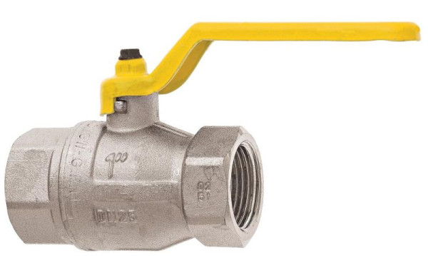 GEKA Gas-Kugelhahn, 2 x IG R 1" MS Ni DIN DVGW, VE: 4 Stück, 68.5604