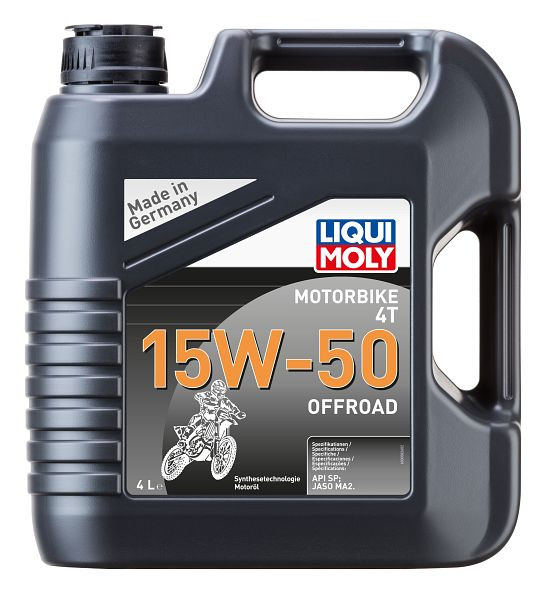LIQUI MOLY Motoröl Motorbike 4T 15W-50 Offroad, Kanister Kunststoff, VE: 4 Liter, 3058