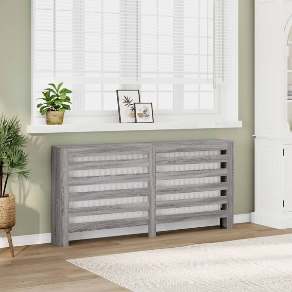 vidaXL Heizkörperverkleidung Grau Sonoma 175x20x82 cm Holzwerkstoff, 852713