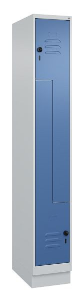 C+P Z-Spind Classic PLUS, C Z-Spind, Classic PLUS, Sockel, 2 Abteile, 1950x300x500mm, 7035/5023, Drehriegel, 080023-102 S10005