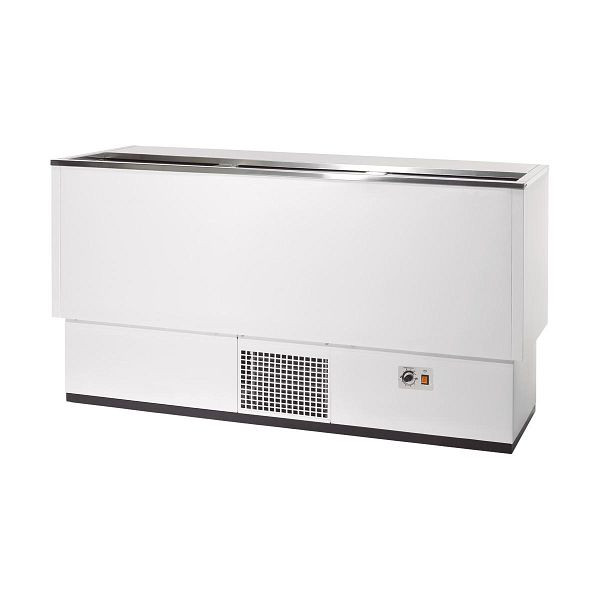 Vaiotec TOPLINE Getränkekühltruhe 550 Weiß mit Edelstahlschiebedeckel, 290 Liter, Breite: 1510 mm, 11642