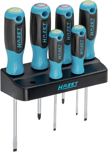 Hazet Schraubendreher Satz, Kreuzschlitz Profil PH, Schlitz Profil, 7-teilig, PH1 – PH2, 0,5 x 3 – 1,2 x 6,5, 811SH-1/7