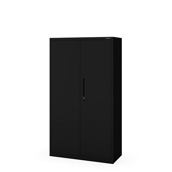 Jan Nowak Modularer multifunktionaler Metallschrank auf Sockel MEGAN 1600 x 900 x 400 mm, Schwarz, 2321