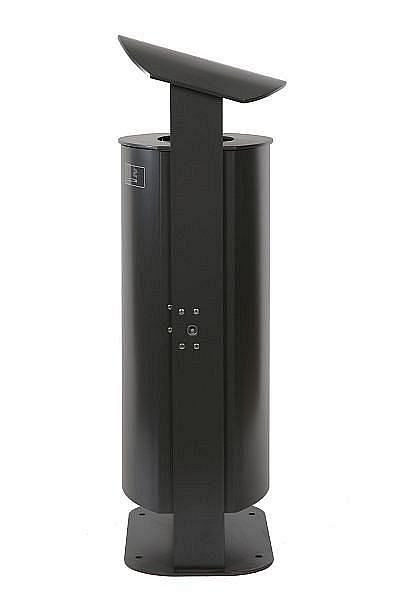 Renner Stand-Abfallbehälter, gewölbte Haube ca. 70 L, mit Ascher, mit stabiler Bodenplatte zum Aufschrauben, anthrazit-eisenglimmer, 7093-10PB DB703