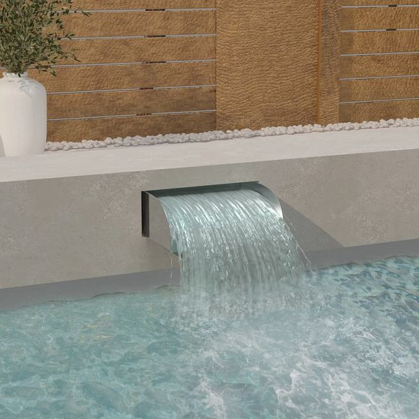 vidaXL Wasserfall mit LEDs 45x34x14 cm Edelstahl 304, 148876