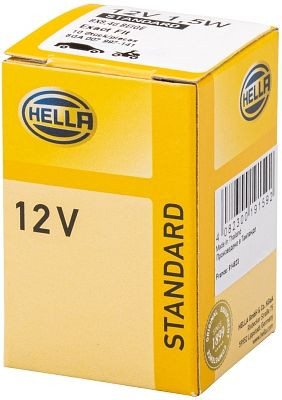 HELLA Halogen-Glühlampe, Sockelglühlampe, Standard, 12V, 1,5W, Sockelausführung Glühlampe: BX8.4d, Schachtel, 8GA 007 997-141