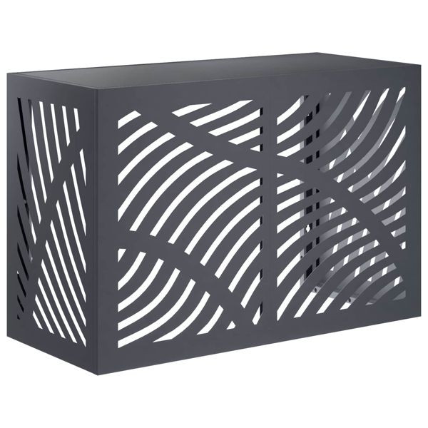 vidaXL Klimaanlagenabdeckung Anthrazit 90 x 40 x 60 cm Stahl, 8014096