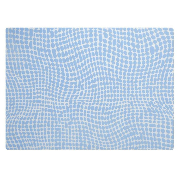 APS Tischset VELMA, Silikon, 45 x 33 cm, rutschhemmende Unterseite, transparent/hellblau, Punkte, 60590