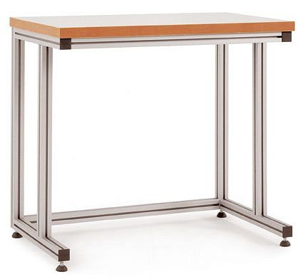 Manuflex Pulttisch ALU mit Kunststoffplatte für stehende Tätigkeiten, BxTxH = 1500 x 800 x 900-917 mm, AA7057