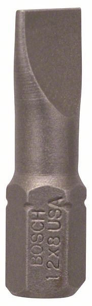 Bosch Schrauberbit Extra-Hart S 1,2 x 8,0, 25 mm, 10er-Pack, 2607001469