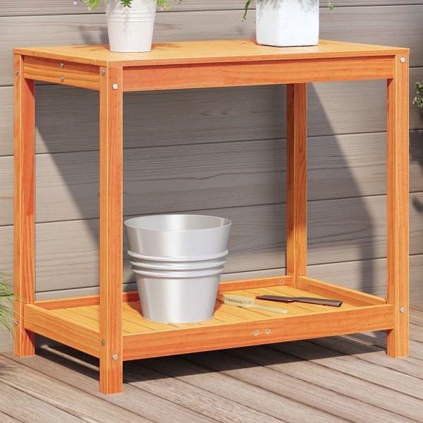 vidaXL Pflanztisch Ablage Wachsbraun 82,5x50x75 cm Massivholz Kiefer, 844631