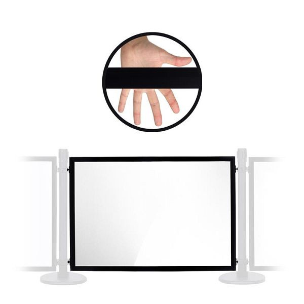 ALLPAX Trennwand, klar, 1260 x 864 mm für Abgrenzungsständer, 10023767