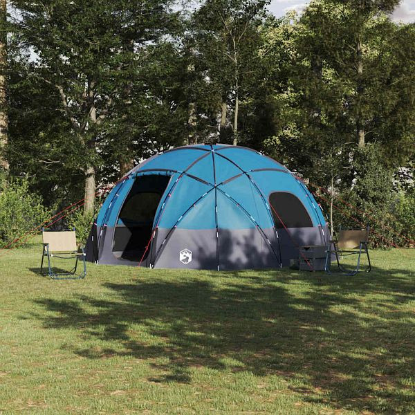vidaXL Campingzelt mit Dach Blau 475 x 475 x 235 cm Polyester, 42000994