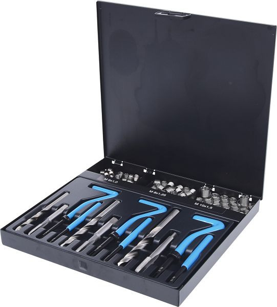 KS Tools Nirostahl Gewinde-Reparatur-Satz M6-M10, 87-teilig, 150.6155