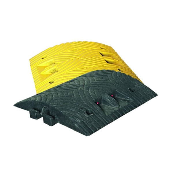 Stein HGS Temposchwelle<20 km/h mit Reflektoren, Endstück mit Zapfen / gelb / 250 mm, 36711