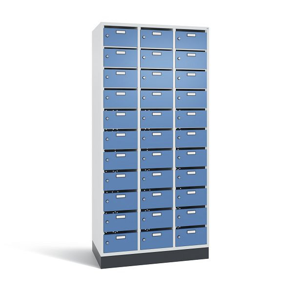 C+P Verteilerschrank 33 Fächer, H1950xB920xT490 mm, Grau/Fernblau, 8170-311 S10034