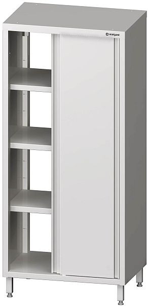 Stalgast Durchreiche-Hochschrank mit Schiebetüren, 900x500x2000 mm, verschweißt, VHK09512
