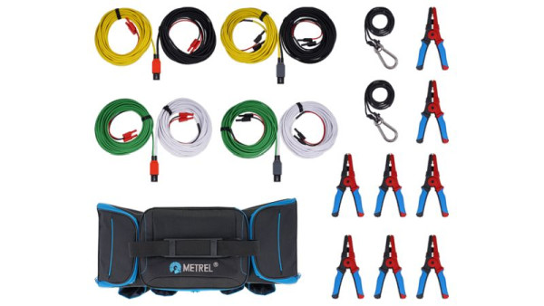 Metrel Satz 10-m-Prüfleitungen mit großen Kelvin-Zangen, S 2126 10M, 20993251