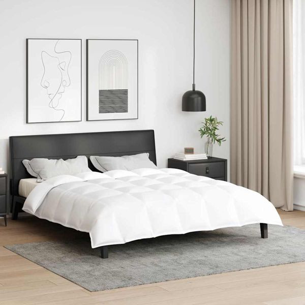 vidaXL Steppdecken & Duvets Weiß 240 x 260 cm Daunen, 42007674