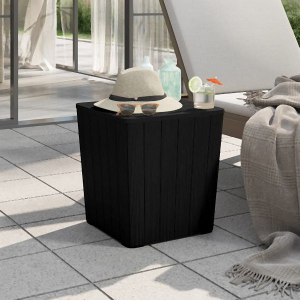 vidaXL Gartentisch mit Abnehmbarer Tischplatte Schwarz Polypropylen, 364152