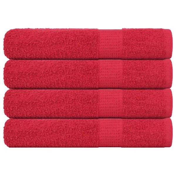 vidaXL Saunatücher 4 Stück Rot 80x200 cm 360 g/m² 100% Baumwolle, 136936