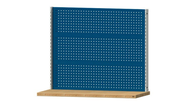 ANKE Werkbänke Grundaufbau Systemaufbau, 1480 x 107 x 1200 mm, RAL 7035/5010, 3 x Lochwand Höhe 400 mm, 340.351