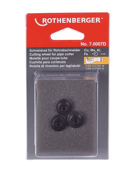 Rothenberger Schneidrad für ROTRAC 28/42, Cu-Al-Fe, 3 Stück, 070007D