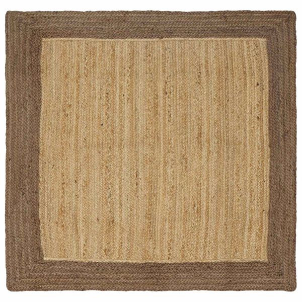 vidaXL Bereichsteppiche Grau 120 x 120 cm Jute, 42010669