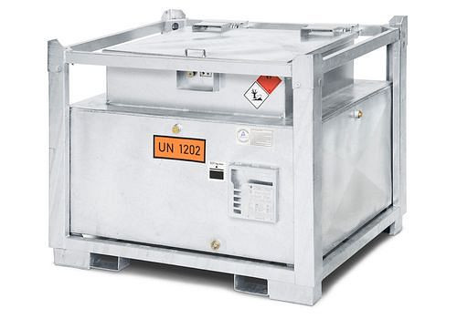 DENIOS Mobile Dieseltankstelle MTA 1000 aus Stahl, 12 V Pumpe, 1000 Liter Volumen, 188343