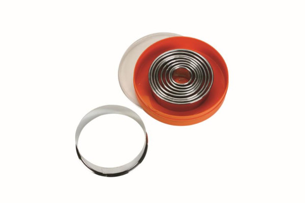 Schneider Ausstechersatz rund, glatt 9-teilig, Edelstahl, Materialstärke: 0,4, 0,5 mm, 199500