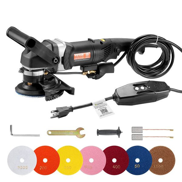 VEVOR Poliermaschine Schleifmaschine Polierer elektrisch Naßpolierer 800W 6-Gang, DDSSPGJTZYPJQ91Y0V2