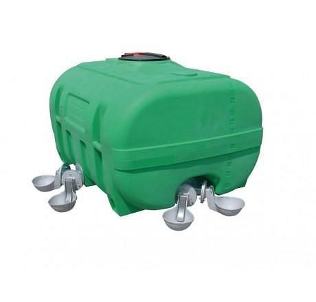 Cemo PE-Fass 1000 L kofferförmig mit Klappdeckel, 8885, 4052886037478